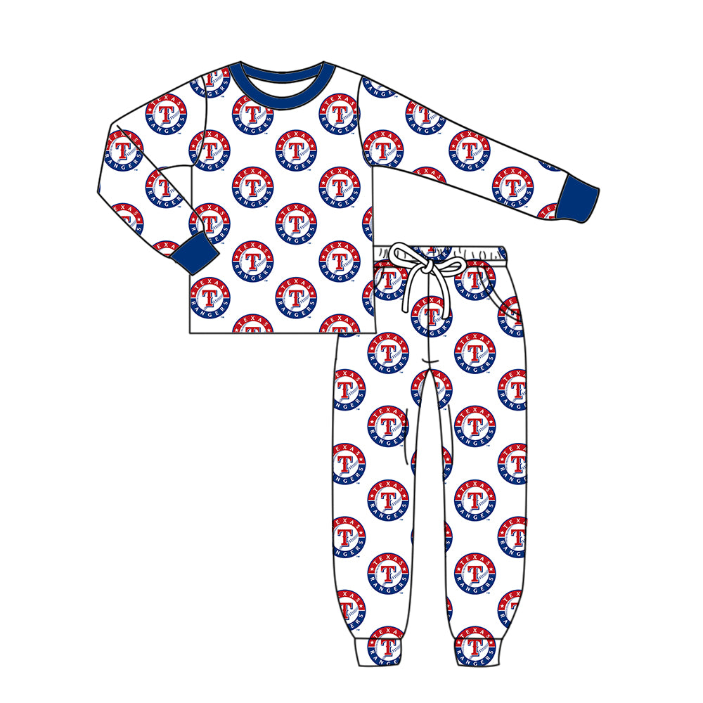 Custom moq 5 mix size milk silk summer teams baby girls clothes camouflage blue hooded long sleeve pants sets 2 and boy pants sets and pant-25.8.8