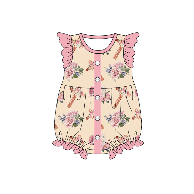 10.17 custom each style moq 5eta 4-6week Sibling Sister boots floral pink baby girl sets and dress and rompers match family design