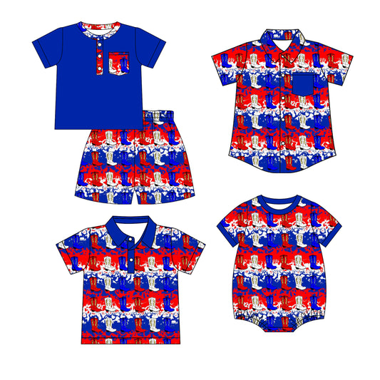 25.12.26 custom each style moq 5 eta 6-8 week Sibling Sister boots baby boy short sleeve shorts sets and boy rompers and top 2 match family design