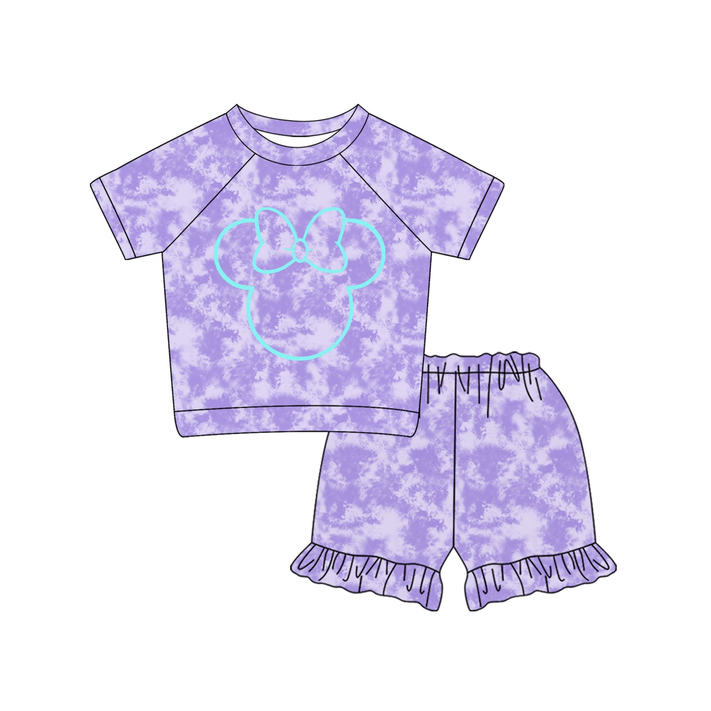 4.12 custom each style moq 5eta 4-6week Sibling Sister baby girls short sleeve set 1 and set 4 match design