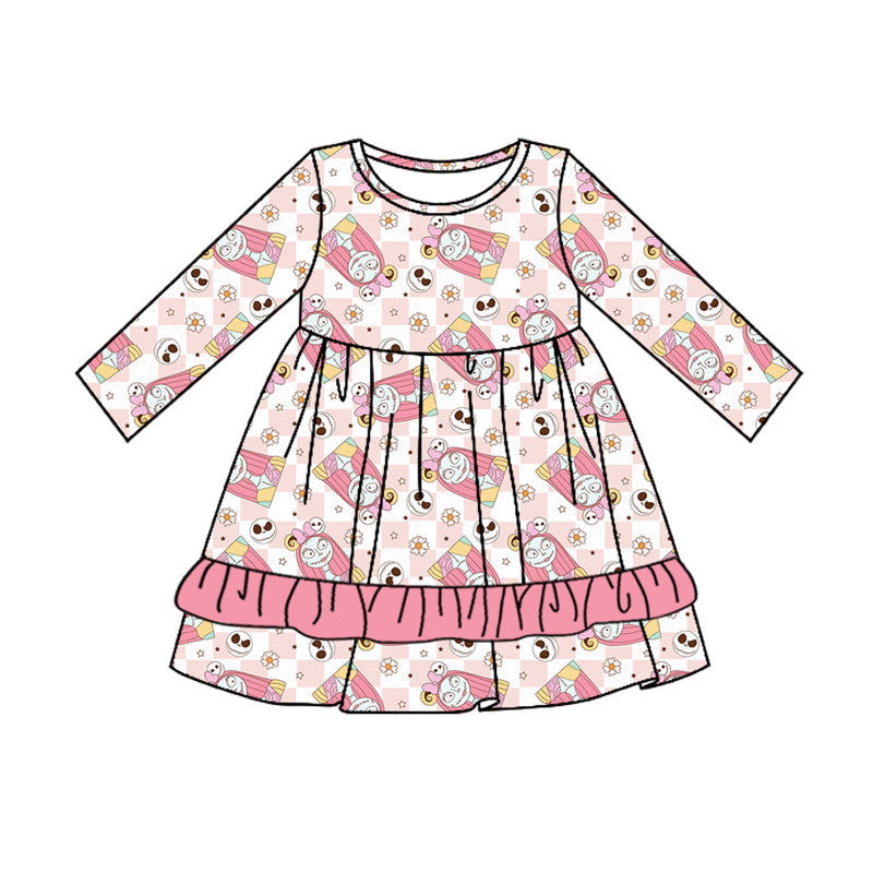 7.11 custom each style moq 5eta 4-6week Sibling Sister pink baby girls sets and dress and rompers match family design