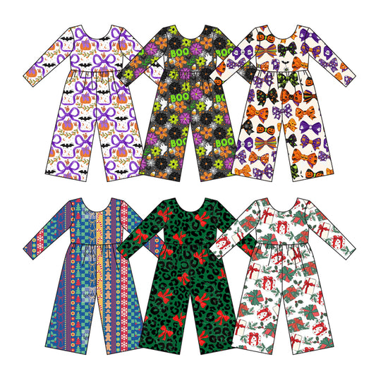 25.7.31 custom each style moq 5eta 4-6week Sibling Sisters baby girl long sleeve jumpsuit 6 match family design