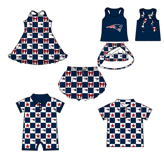 Custom moq 5 mix size milk silk summer teams Baby Girl Sleeveless Top Checked Skirts Set Dress And Shorts Yoga Outfit Boy's Short-Sleeved Polo Shirt And Romper