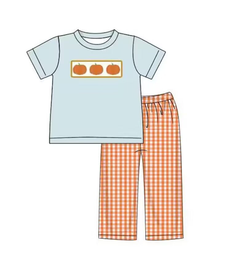 5.17custom each style moq 5eta 4-5week Sibling Sister orange print orange stripes blue girls and boys outfits and baby romper and dress match family design