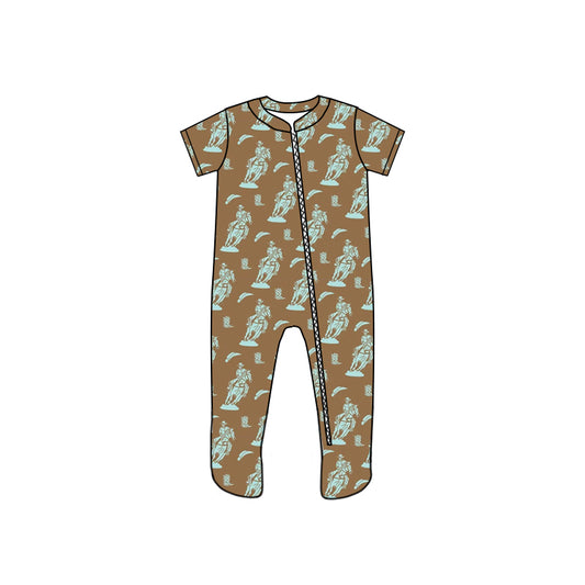 10.9 custom each style moq 5eta 4-6week baby boys clothes riding horse short sleeve rompers