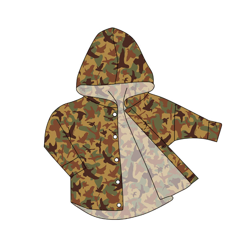 9.7 custom each style moq 5 eta 4-6week baby boys clothes brown button hooded long sleeve top
