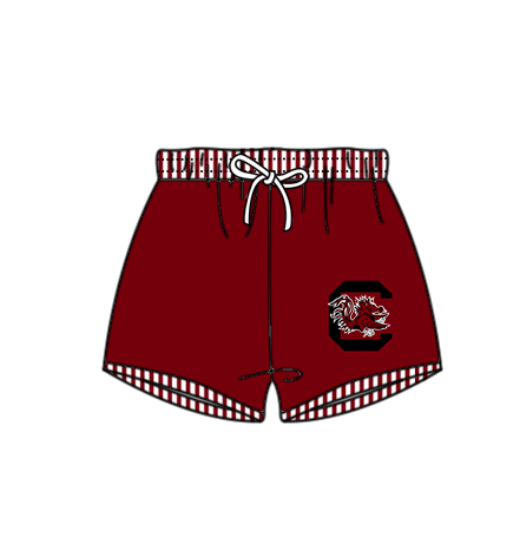 Custom moq 5 mix size milk silk summer teams baby girl boys clothes Red Two-Piece Swimsuit Set One Piece Swimsuits boy swim trunks