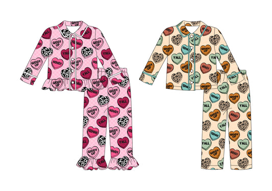 25.9.8 custom each style moq 5 eta 4-6week Sibling Sisters love baby girl boy long sleeve pants sets 2