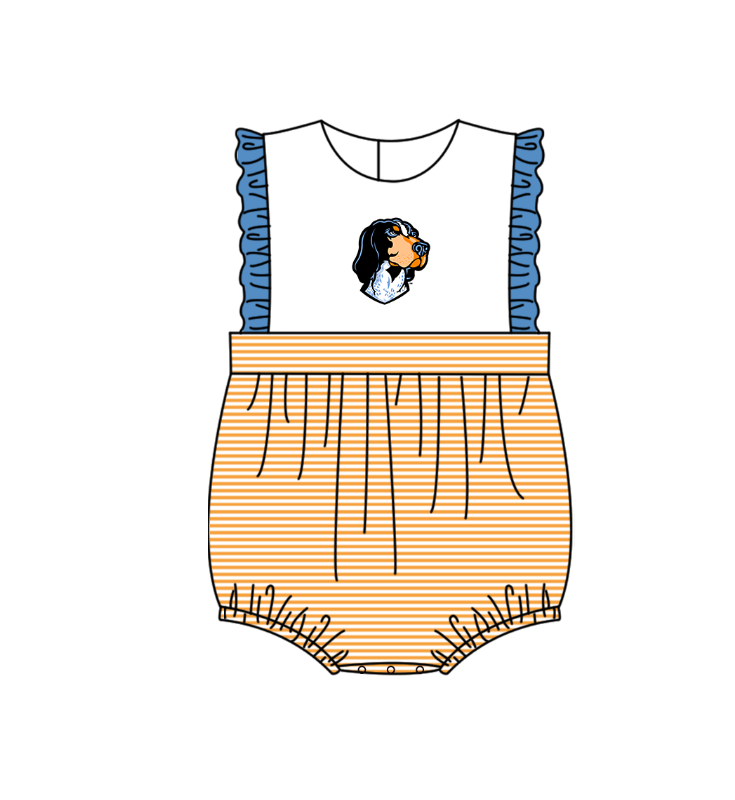Custom moq 5 mix size milk silk summer teams Baby Boys And Girls Orange Short-Sleeved Shirt And Shorts Set Matching Striped Rompers Outfit Set