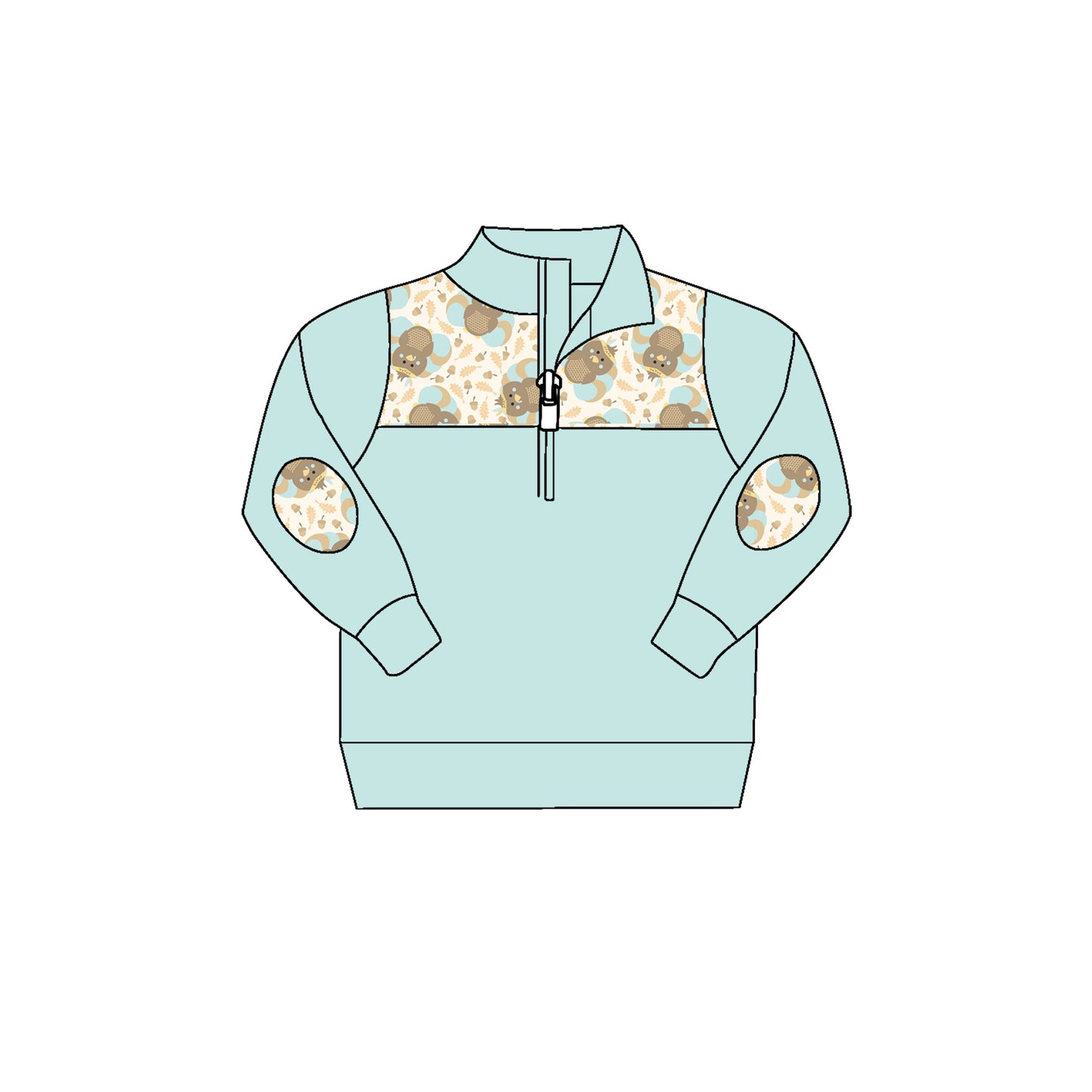6.20 custom each style moq 5 eta 4-6week baby boys clothes teal long sleeve top