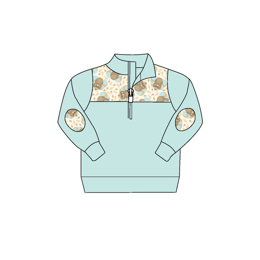 6.20 custom each style moq 5 eta 4-6week baby boys clothes teal long sleeve top