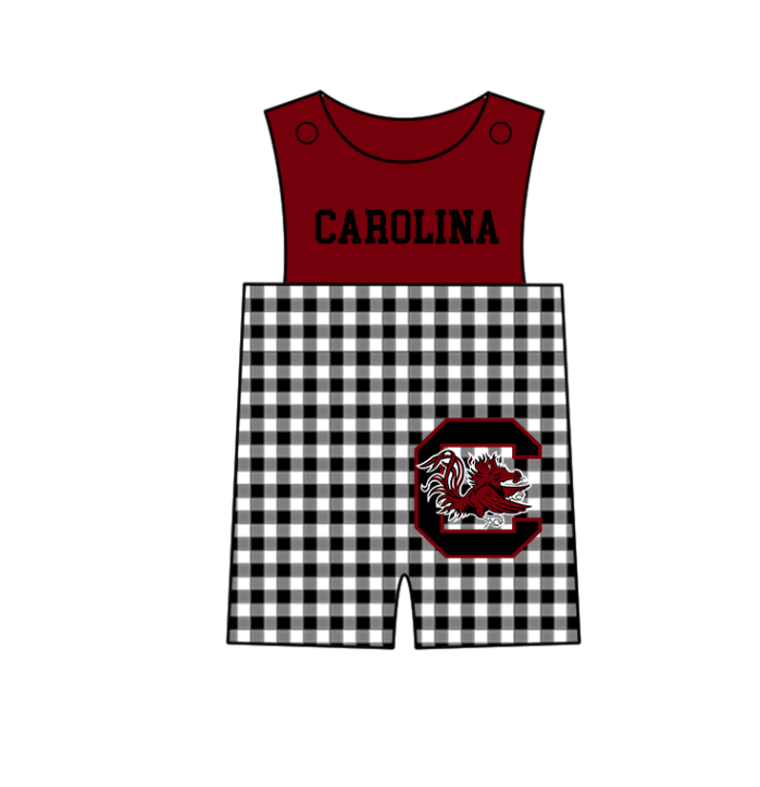 Custom moq 5 mix size milk silk summer teams baby girl boys clothes Dark Red Black and white checkered short sleeve shorts sets 3 and dress and rompers 2 series