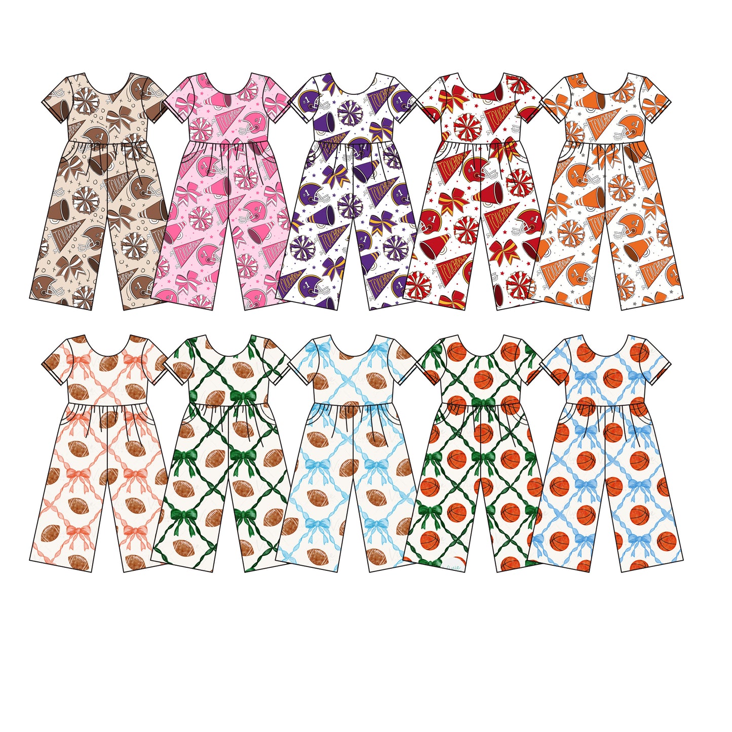 25.11.8 custom each style moq 5 eta 6-8week Sibling Sisters baby girl short sleeve jumpsuits 10 match family design