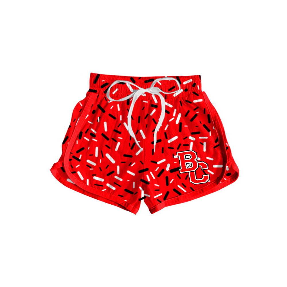 Custom moq 5 mix size milk silk baby girls clothes team red hooded long sleeve tops and skirt and dress and shorts 1 and shorts 2-25.7.2