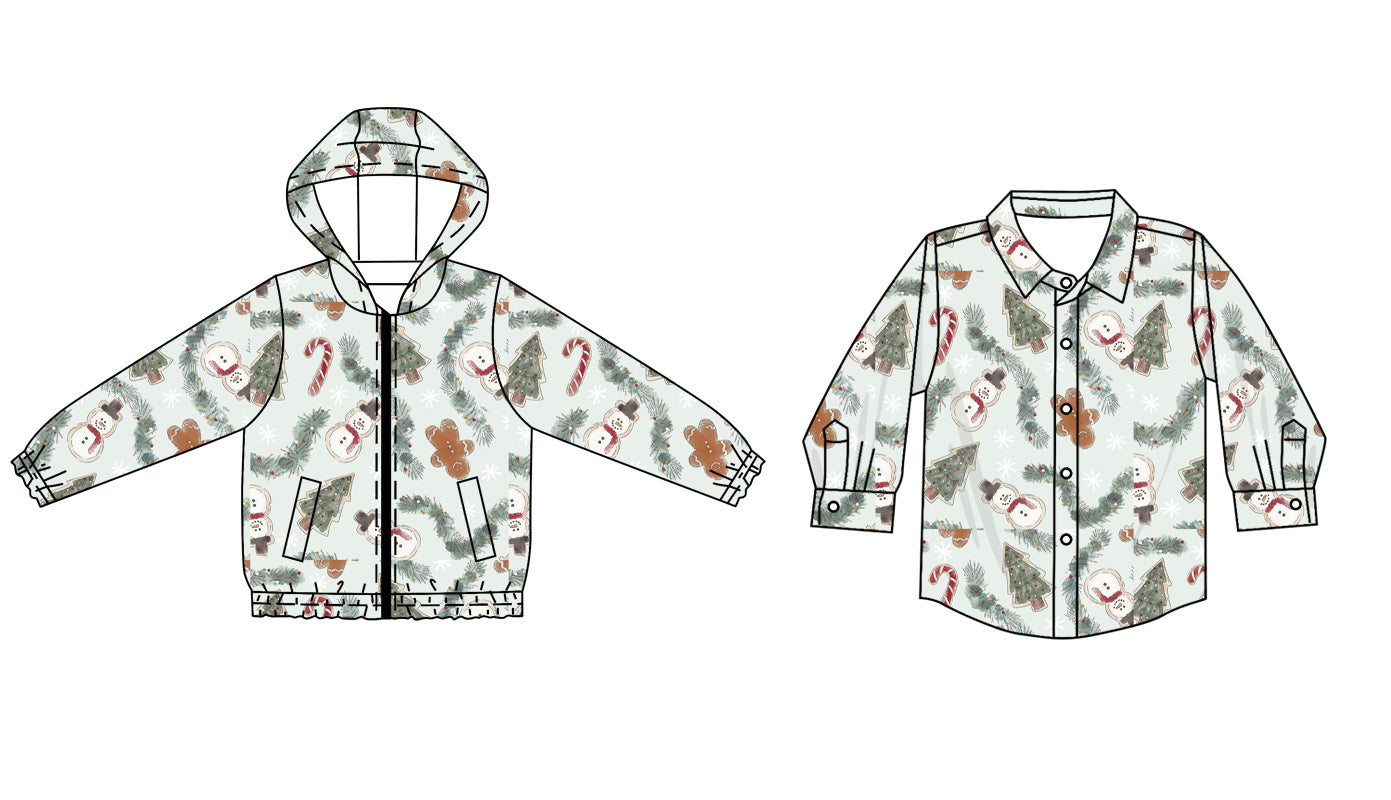 25.6.11 custom each style moq 5eta 4-6week Sibling Sister Christmas baby boy hooded long sleeve top 1 and top 2 match family design