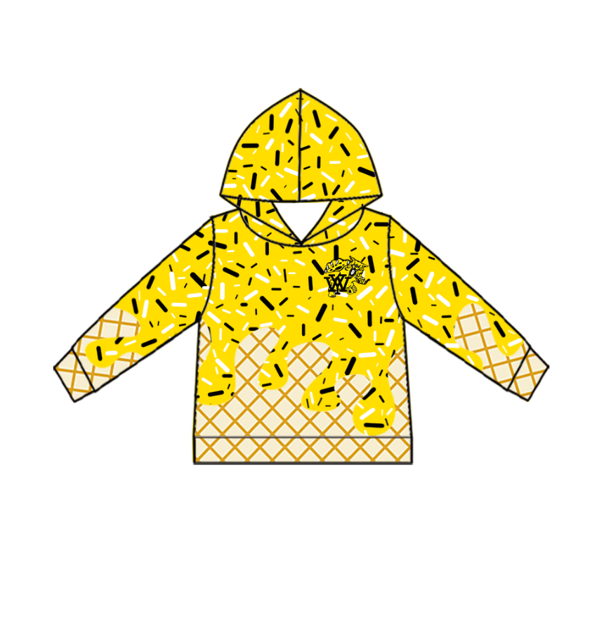 Custom moq 5 mix size milk silk summer teams baby girls clothes bow yellow hooded long sleeve pants sets and boy sets and dress and hooded top and pant-25.8.15