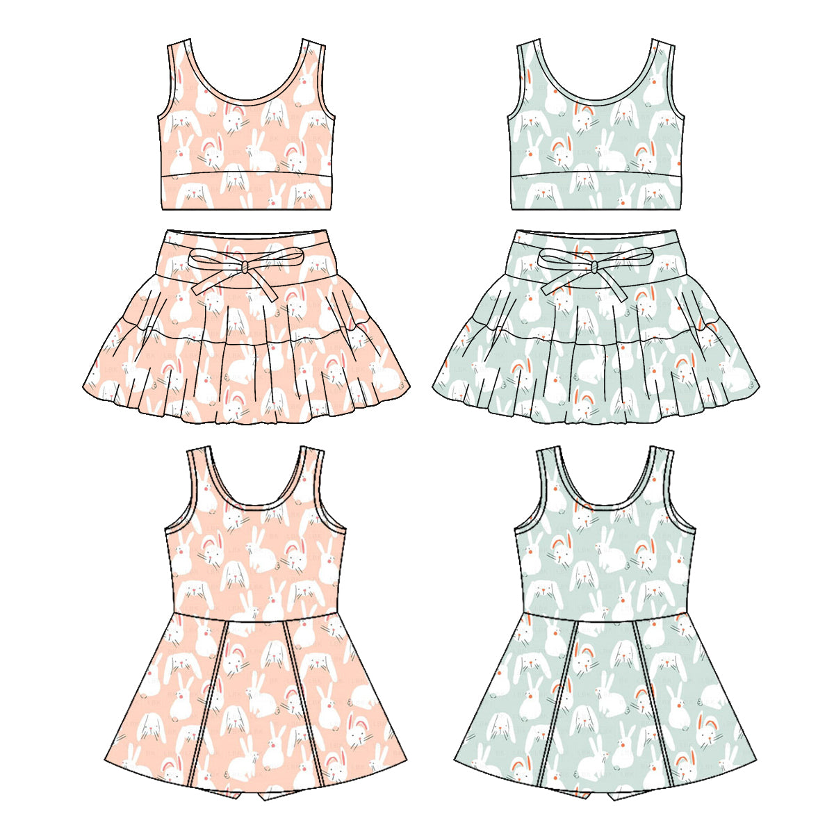 25.12.3 custom each style moq 5 eta 6-8week Sibling Sister  baby short sleeve skirts sets 2 and dress 2 match design