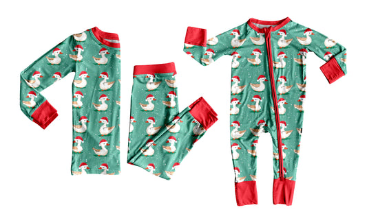 25.7.9 custom each style moq 5eta 4-6week Sibling Sister Christmas duck baby boy long sleeve pants sets and rompers match family design