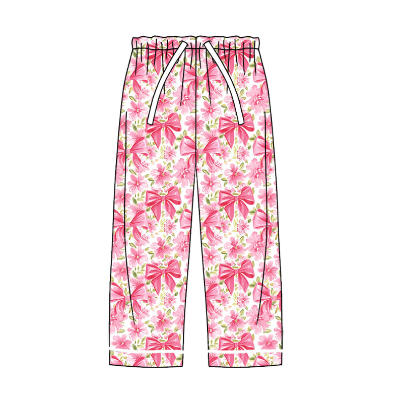 7.26 custom each style moq 5eta 4-6week adult clothes bow pink adult man pants