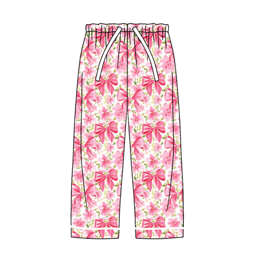 7.26 custom each style moq 5eta 4-6week adult clothes bow pink adult man pants