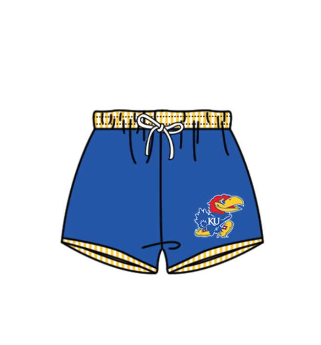 Custom moq 5 mix size milk silk summer teams baby girl boys clothes Blue Two-Piece Swimsuit Set One Piece Swimsuits boy swim trunks