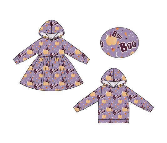 25.6.23custom each style moq 5eta 4-6week Sibling Sisters boo baby girls long sleeve dress and top match family design