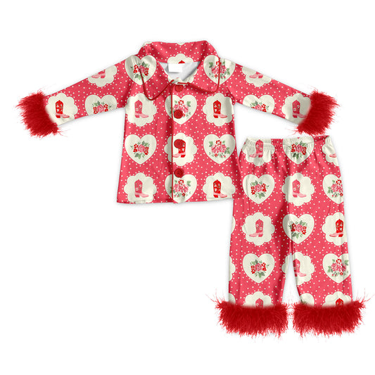 25.11.25 custom each style moq 5 eta 6-8week Sibling Sisters boot floral plush baby girl clothes long sleeve pants sets