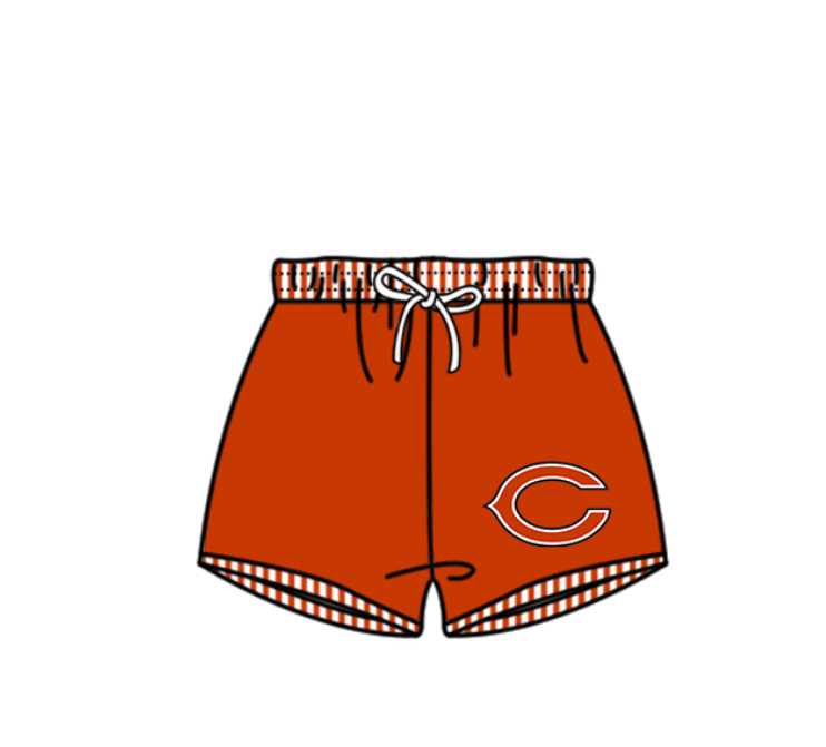 Custom moq 5 mix size milk silk summer teams Orange-Red baby girl boys clothes Two-Piece Swimsuit Set One Piece Swimsuits boy swim trunks