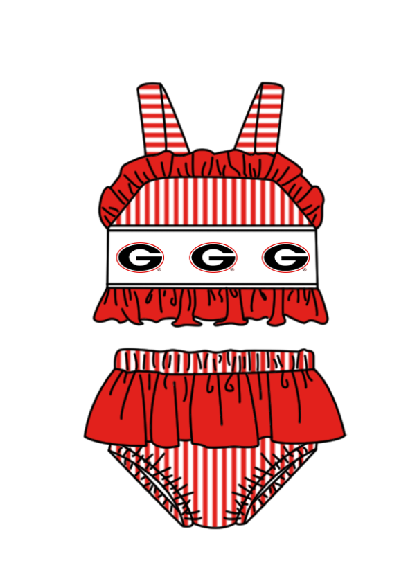 Custom moq 5 mix size milk silk summer teams Red Baby Girl Two-Piece Swimsuit Set One Piece Swimsuits Boys Swim Trunks