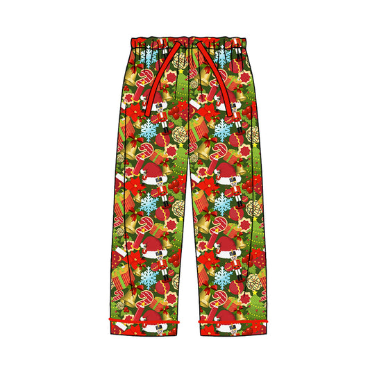7.9 custom each style moq 5eta 4-6week adult clothes Christmas red adult man pants