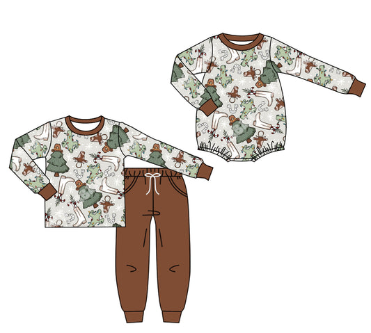 25.7.26 custom each style moq 5eta 4-6week Sibling Sister Christmas baby boy long sleeve pants sets and rompers match family design