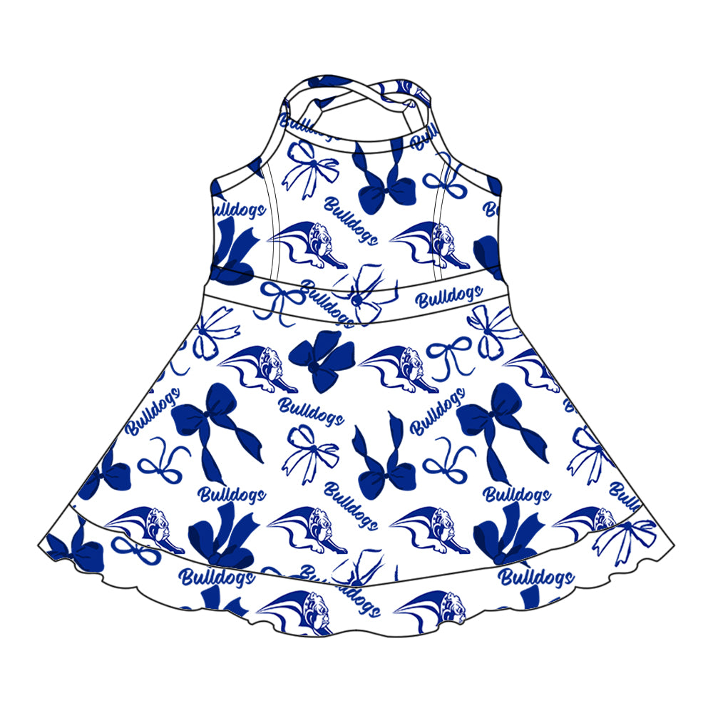 Custom moq 5 mix size milk silk summer teams baby girls clothes bow blue hooded long sleeve pants sets and shorts sets and dress and top and pant-25.8.11
