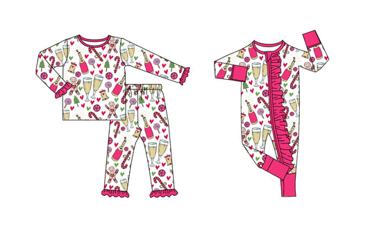 25.8.16 custom each style moq 5eta 4-6week Sibling Sister Christmas baby girl long sleeve pants sets and rompers match family design