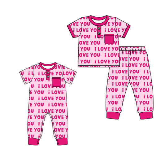 25.10.16 custom each style moq 5 eta 6-8week Sibling Sisters LOVE baby girl clothes short sleeve pants sets and romper match family design