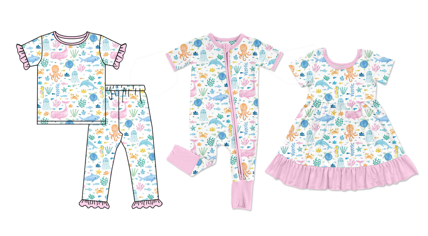 25.12.15 custom each style moq 5 eta 6-8week Sibling Sisters baby girl short sleeve pants sets and dress and rompers match family design