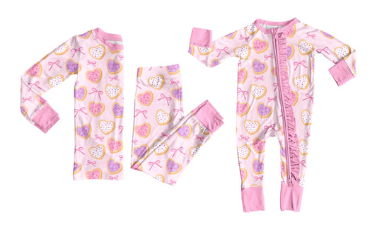 25.9.6 custom each style moq 5eta 4-6week Sibling Sisters love bow pink baby girl clothes long sleeve pants sets and romper match family design