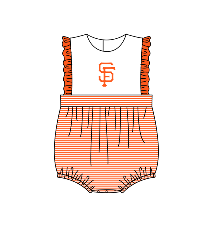 Custom moq 5 mix size milk silk summer teams Baby Boys And Girls Orange Short-Sleeved Shirt And Shorts Set Matching Striped Rompers Outfit Set