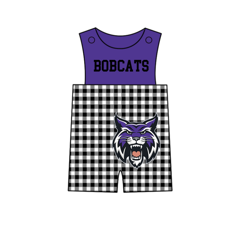 Custom moq 5 mix size milk silk summer teams baby girl boys clothes Purple Black and white checkered short sleeve shorts sets 3 and dress and rompers 2 series
