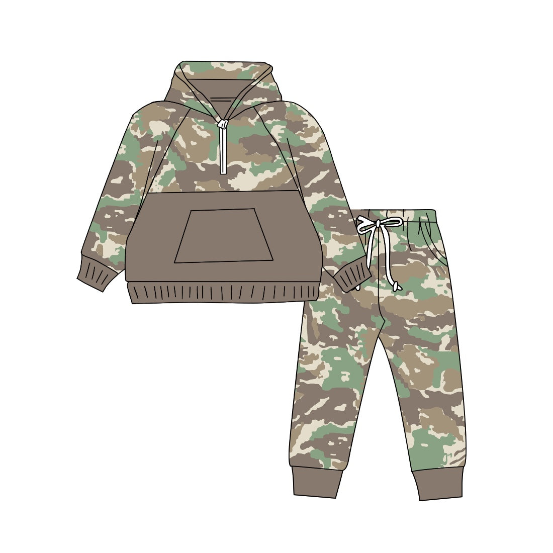 9.6 custom each style moq 5eta 4-6week baby boy clothes camouflage long sleeve pants sets