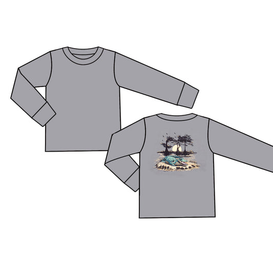 9.19 custom each style moq 5 eta 4-6week baby boys clothes dark gray long sleeve top