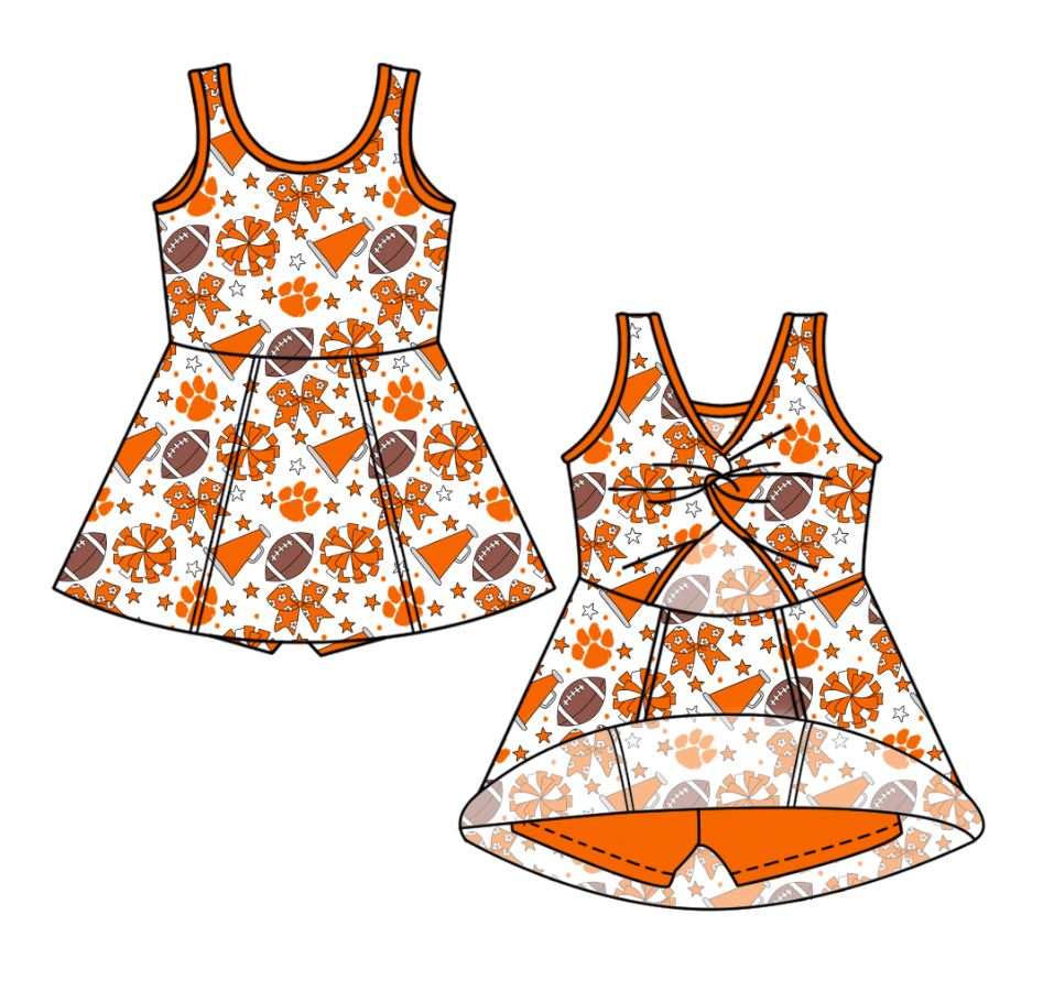 Custom moq 5 mix size milk silk summer teams Baby Girls Stars Bows Shorts Knee-Length Yoga Active Dress Clothing