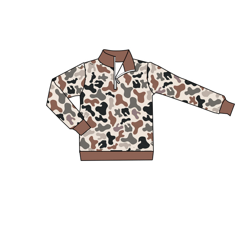 9.2 custom each style moq 5 eta 4-6week baby boys clothes camouflage long sleeve top