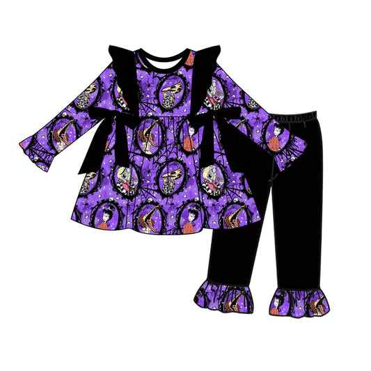 8.3 custom each style moq 5eta 4-6week Sibling Sister purple baby girls sets and dress and rompers match family design