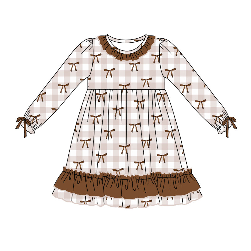 8.2 custom each style moq 5eta 4-6week Sibling Sister bow baby girls sets and dress and rompers match family design