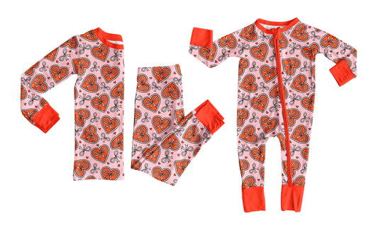 25.9.26 custom each style moq 8 eta 6-8week Sibling Sisters love bow baby girl clothes long sleeve pants sets and romper match family design