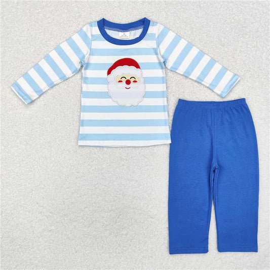 RTS NO MOQ（In Stock ) BLP0810 Embroidered Christmas long sleeve pants set
