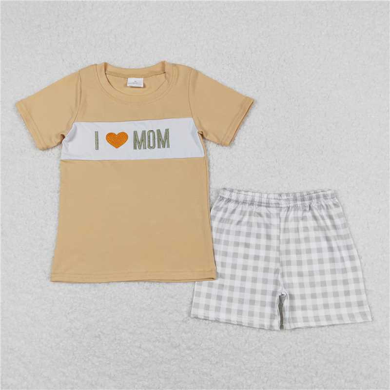 RTS Boys and girls Embroidered Short Sleeve Shorts sets dress rompers