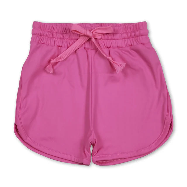 RTS NO MOQ Sibling Baby Girls Hot Belt Yoga Shorts Bottoms