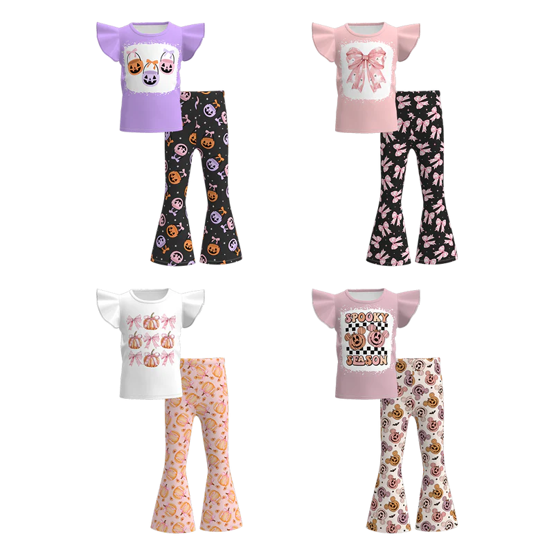 Custom moq 5 each style eta 6-7weeks puppy baby girl clothes short sleeve pants sets
