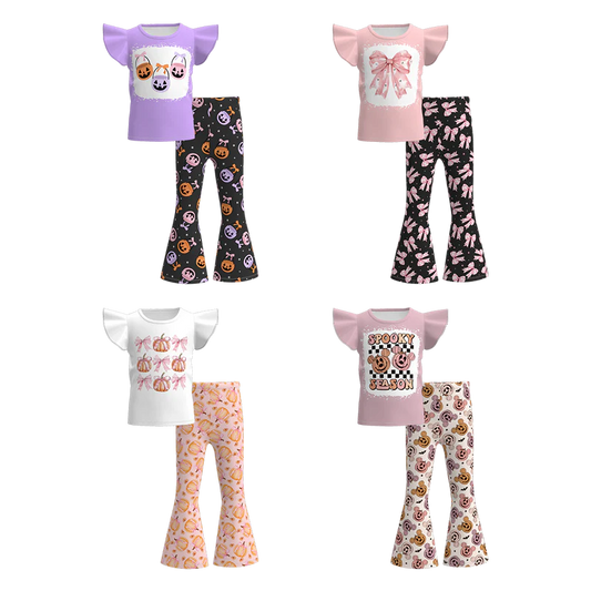Custom moq 5 each style eta 6-7weeks puppy baby girl clothes short sleeve pants sets